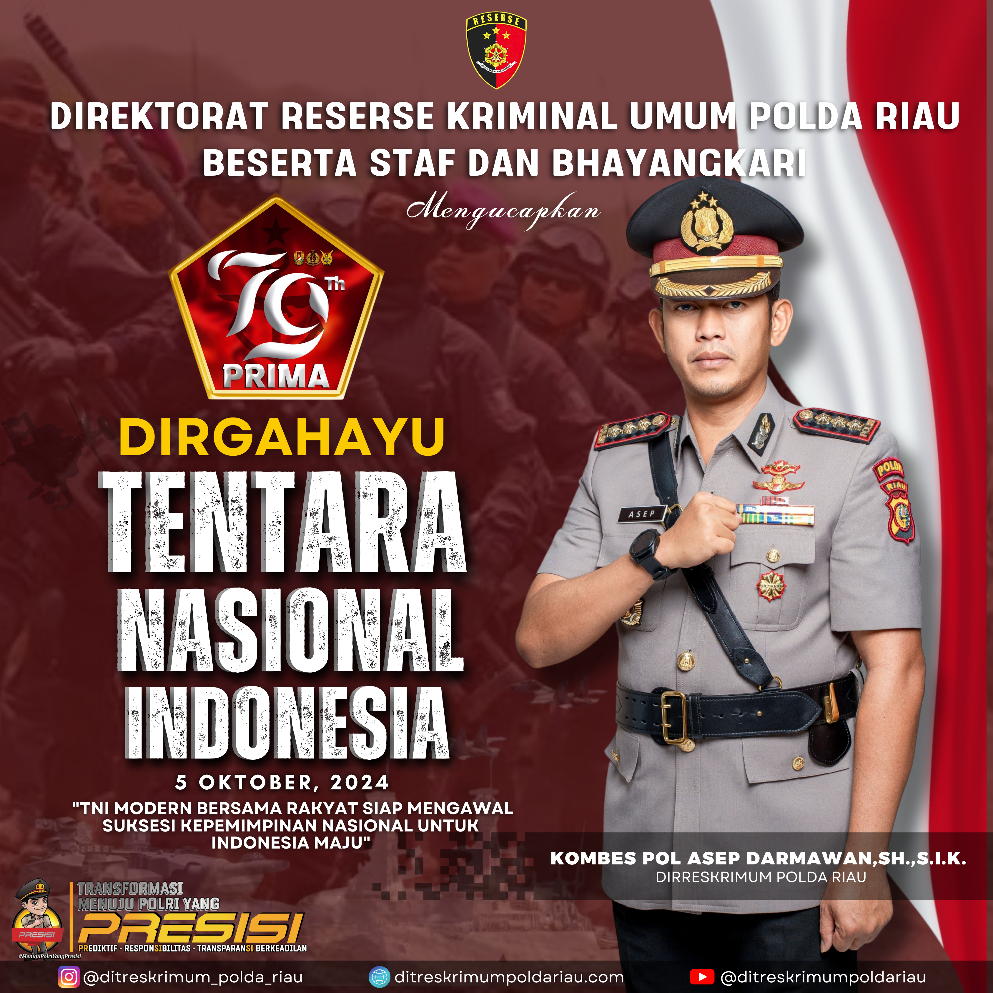 SELAMAT MEMPERINGATI HUT TNI KE-79